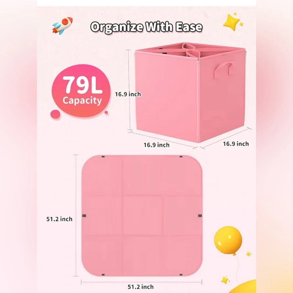🎄🎅🎄❄️❄️🎅Pink Toy Storage Mat for Kids🎄🎅🎄❄️❄️🎅